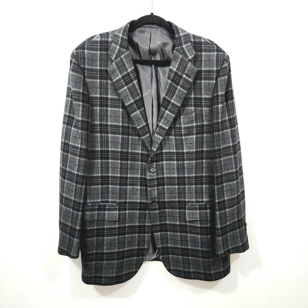 KITON Napoli Saks Handmade RARE Men's Cashmere-Silk Plaid Sport Jacket $9250
